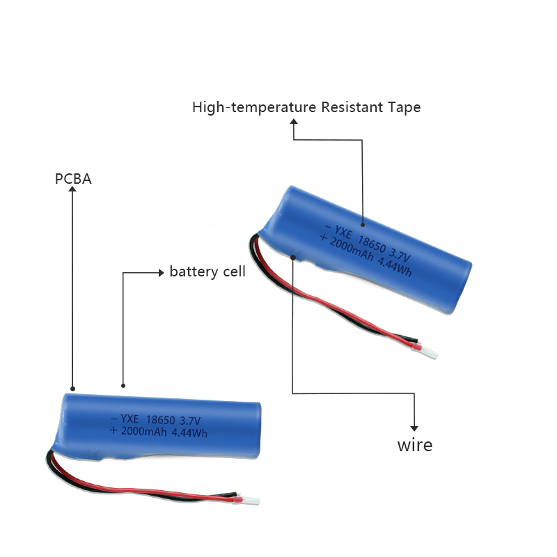 3.7 V Li-ion Battery 18650-2000mah